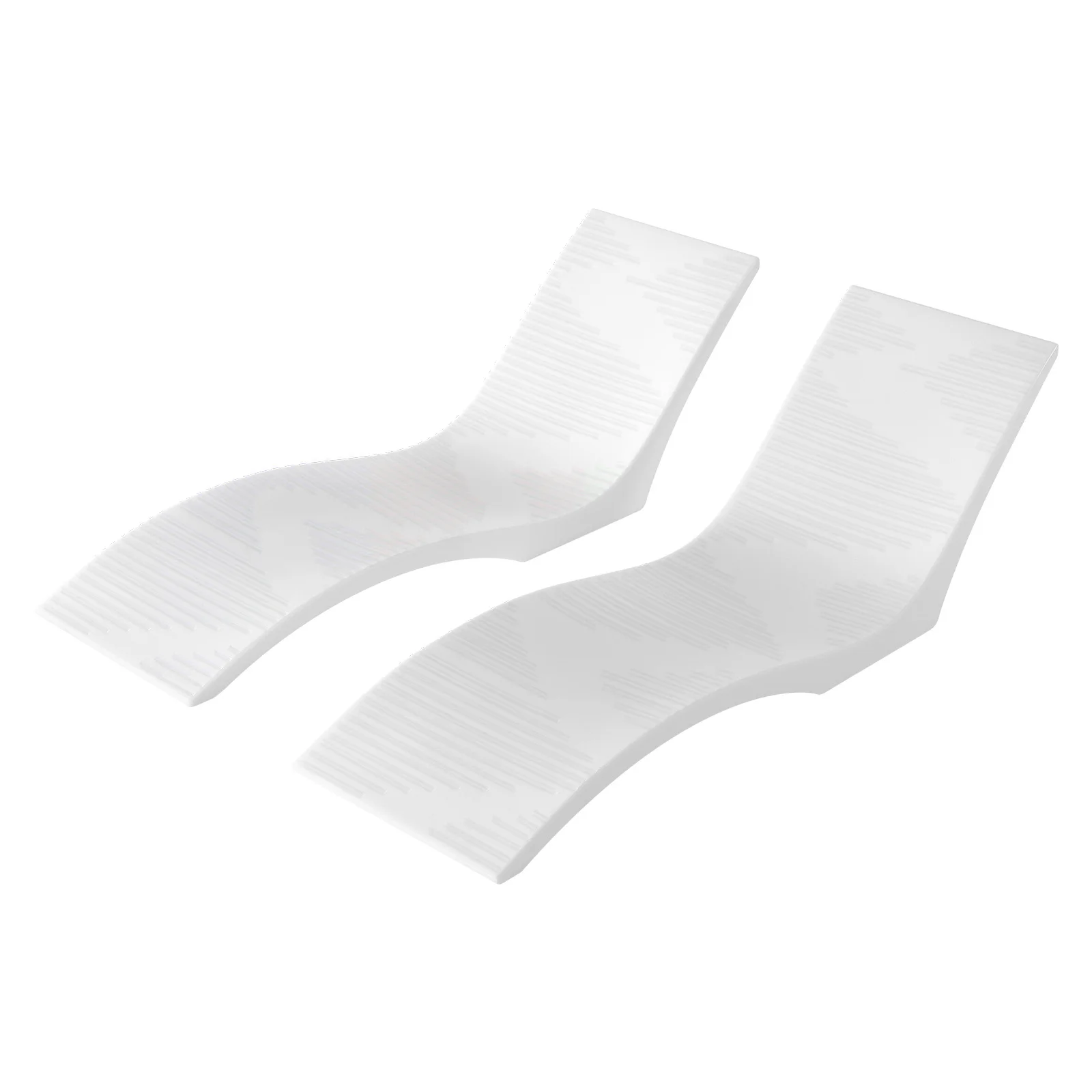 SucceBuy Lot de 2 chaises longues in-piscine fixes dans les piscines et flottantes sur l'eau, adaptées à tous les types de piscine au bord de la piscine