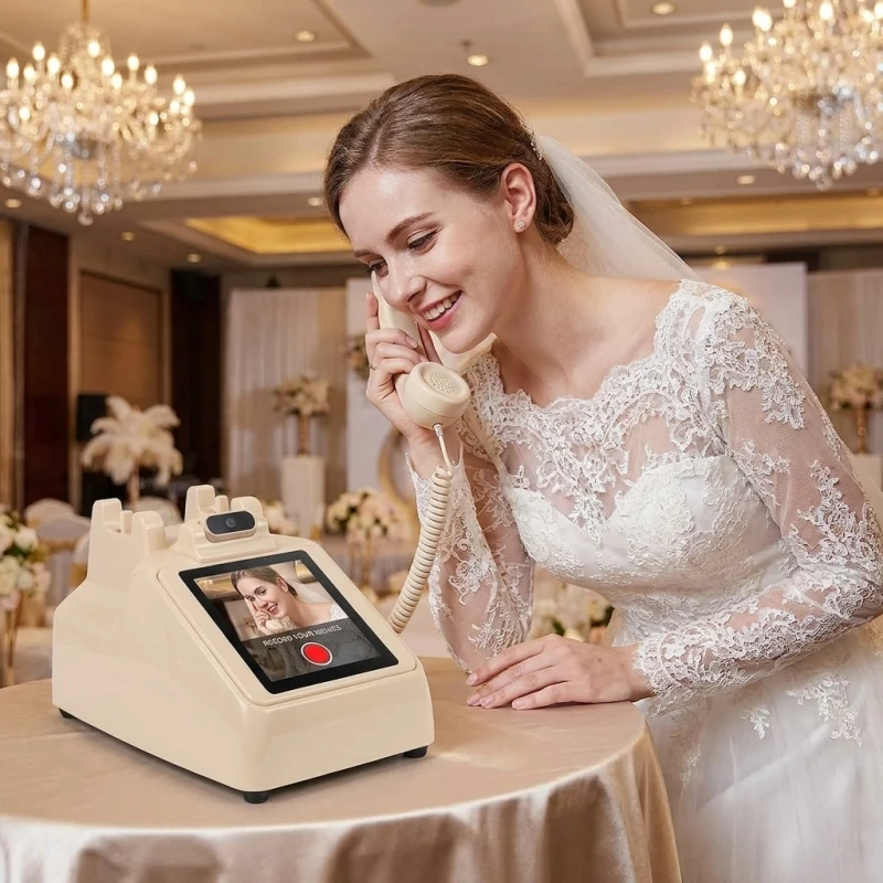 Audio Guest Book for Wedding | Vintage Telephone Style | Party Voice Message Recorder | Wedding Reception Sign-inSupports Video
