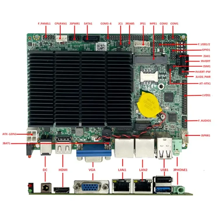 J4125 3.5 pouces carte mère DDR4 RAM m.2 ssd 2 * ethernet J4125 mince client carte mère itx carte mère