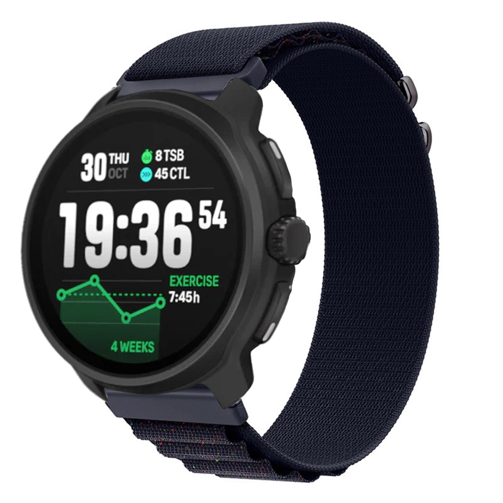 Suunto Race 2 Nylon Watch Strap Alpine Loop Replacement Watch Band Adjustable Wristband rainbow Dots Blue