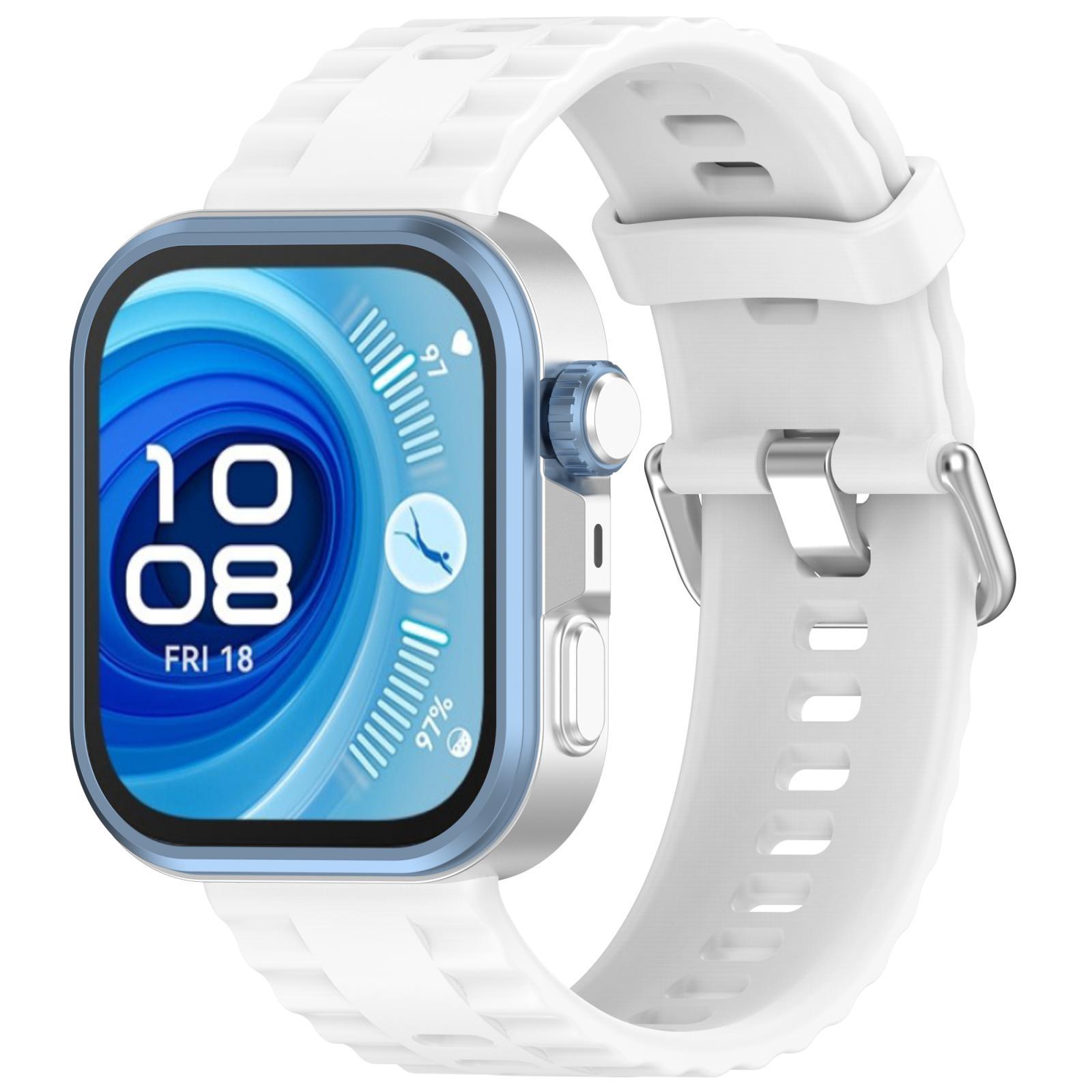 Huawei Watch Fit 4 Band Silicone Quick Release Replacement Strap For Watch Fit 4 Pro Fit 4 Fit 3 white