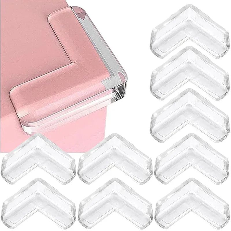Transparent Silicone Baby Safety Edge Protector Soft Child Proof Table Corner Guard & Furniture Edge Protection 01 40pcs