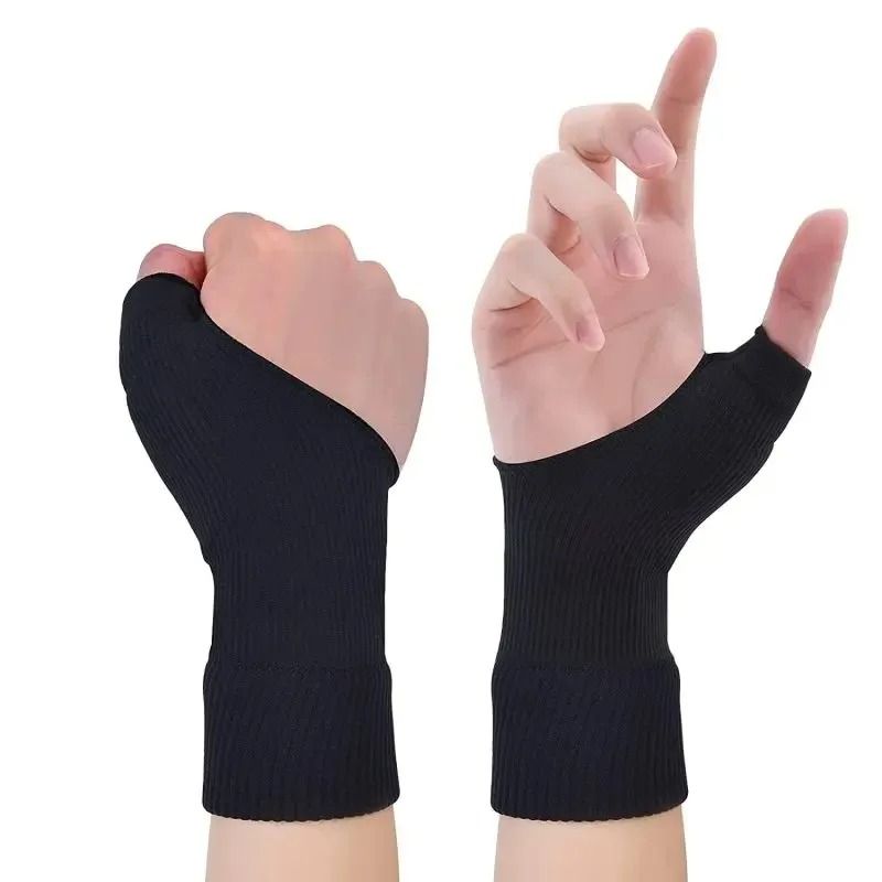 Wrist Thumb Compression Arthritis Gloves With Gel Injury Pads black