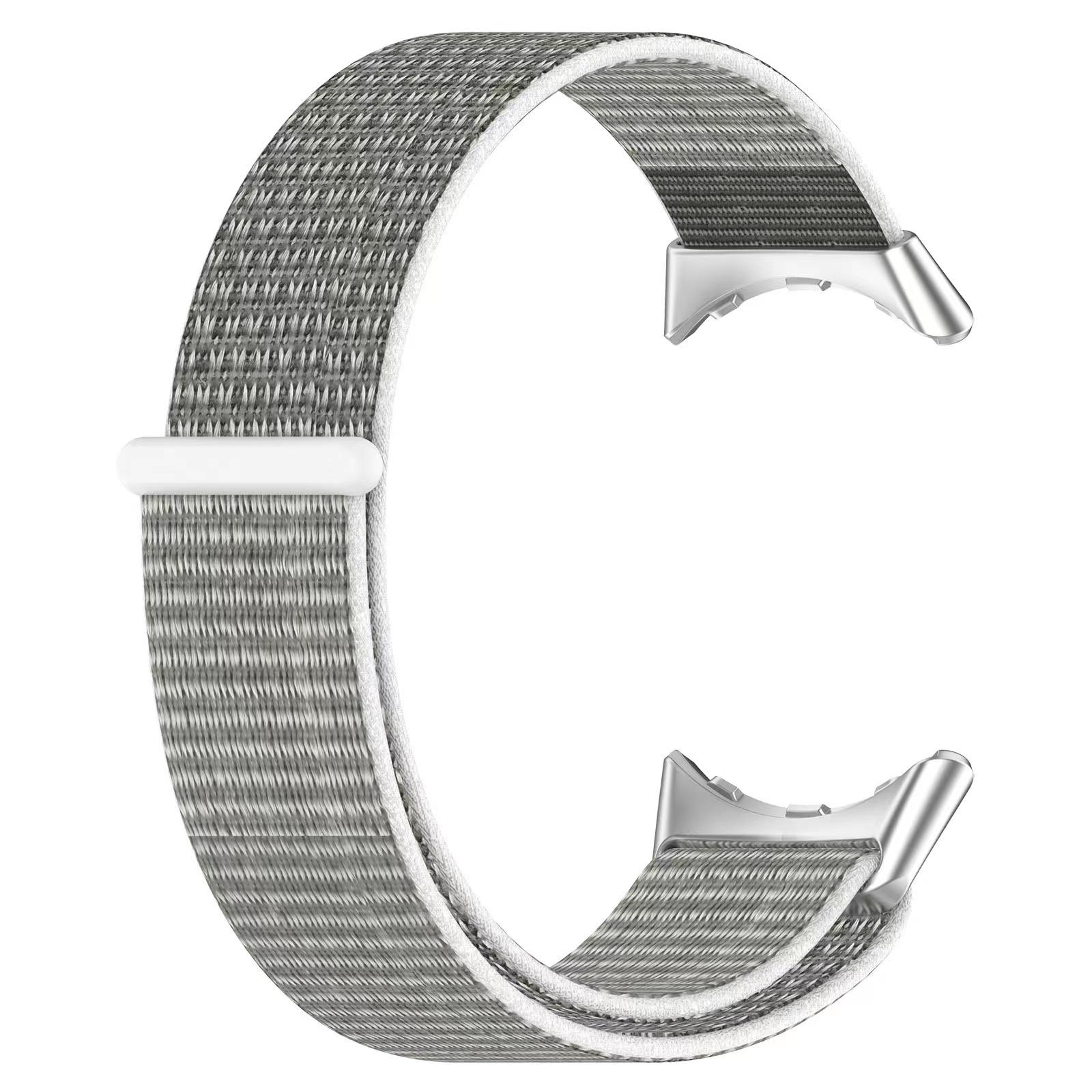 Google Pixel Watch 4 3 2 1 41mm Nylon Loop Watch Band Adjustable Breathable Replacement Strap grey White