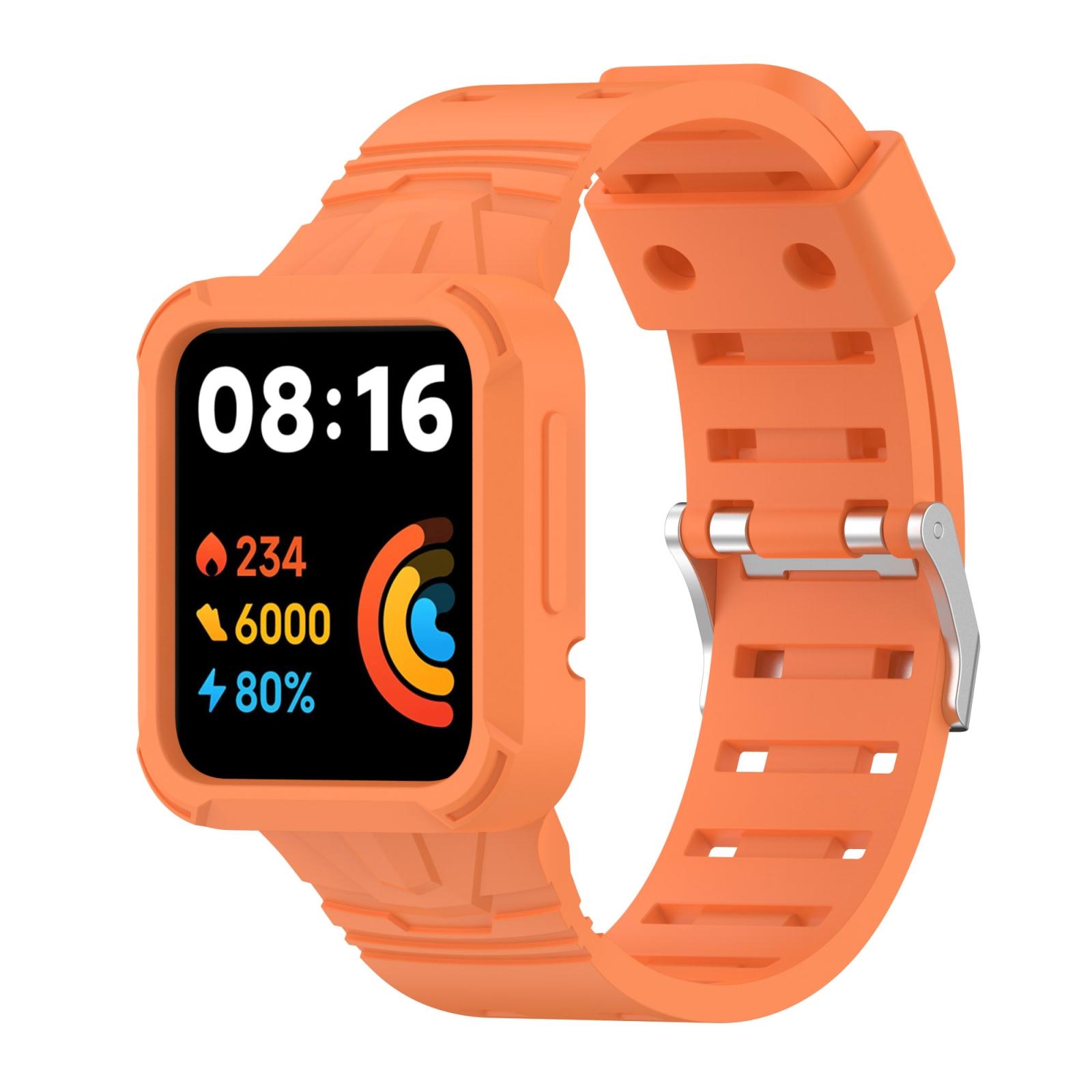 Silicone Replacement Watch Band For Xiaomi Poco Watch Soft Comfortable Adjustable Strap orange