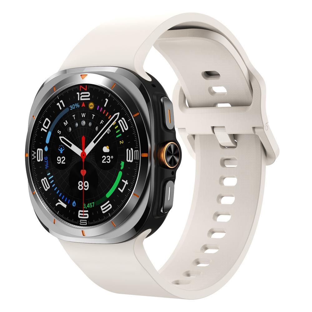 Samsung Galaxy Watch Ultra Band Soft Silicone Sport Watch Strap With Colorful Buckle For 47mm Ultra starlight