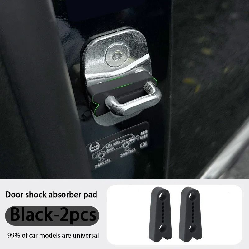 Universal Car Door Shock Absorber Cushion Pads black (2 Pcs)