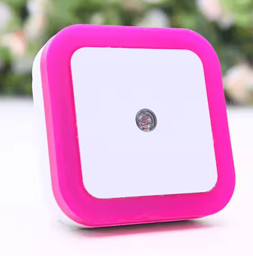 Mini Plug In LED Night Light With Auto Sensor Soft Night Lamp For Bedroom, Hallway & Kids' Room square Pink eu