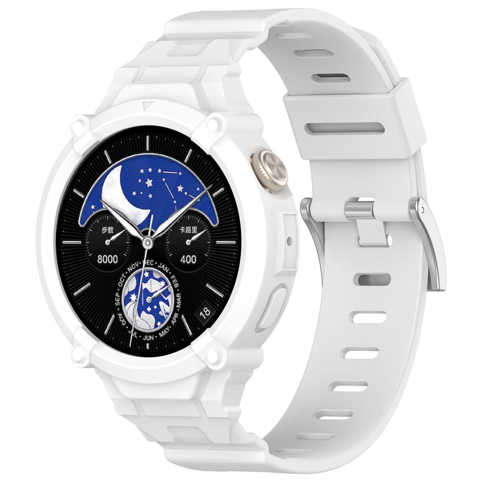 Vivo Watch 5 Watch 3 Silicone Watch Band With Integrated Watch Case Protective Strap white