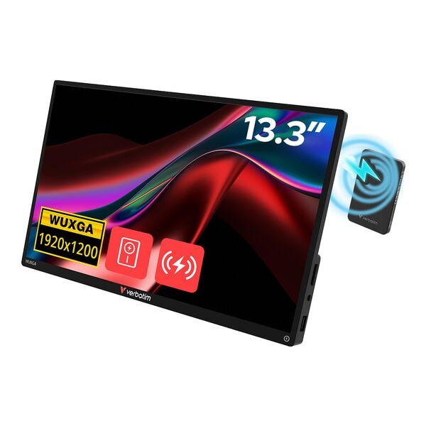 Verbatim Monitor »Touch ALU mit Powerbank« 33,8 cm / 13,3 '', 30x20x1.3 cm