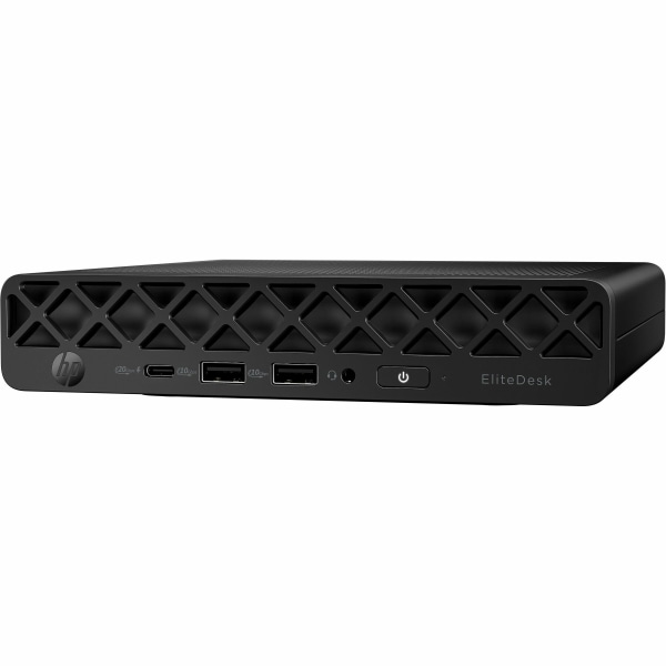 HP EliteDesk 8 G1i Mini PC, Intel Core Ultra 7 265T, vPro Technology, 32 GB, 512 GB PCI Express NVMe SSD, Jack Black, D32NGUTABA