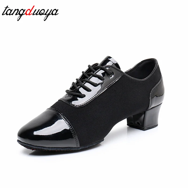 Chaussures de danse salsa pour hommes, chaussures de danse latine à semelle souple, chaussures de tango, de danse de salon et de danse moderne pour hommes, adultes, enfants et garçons.
