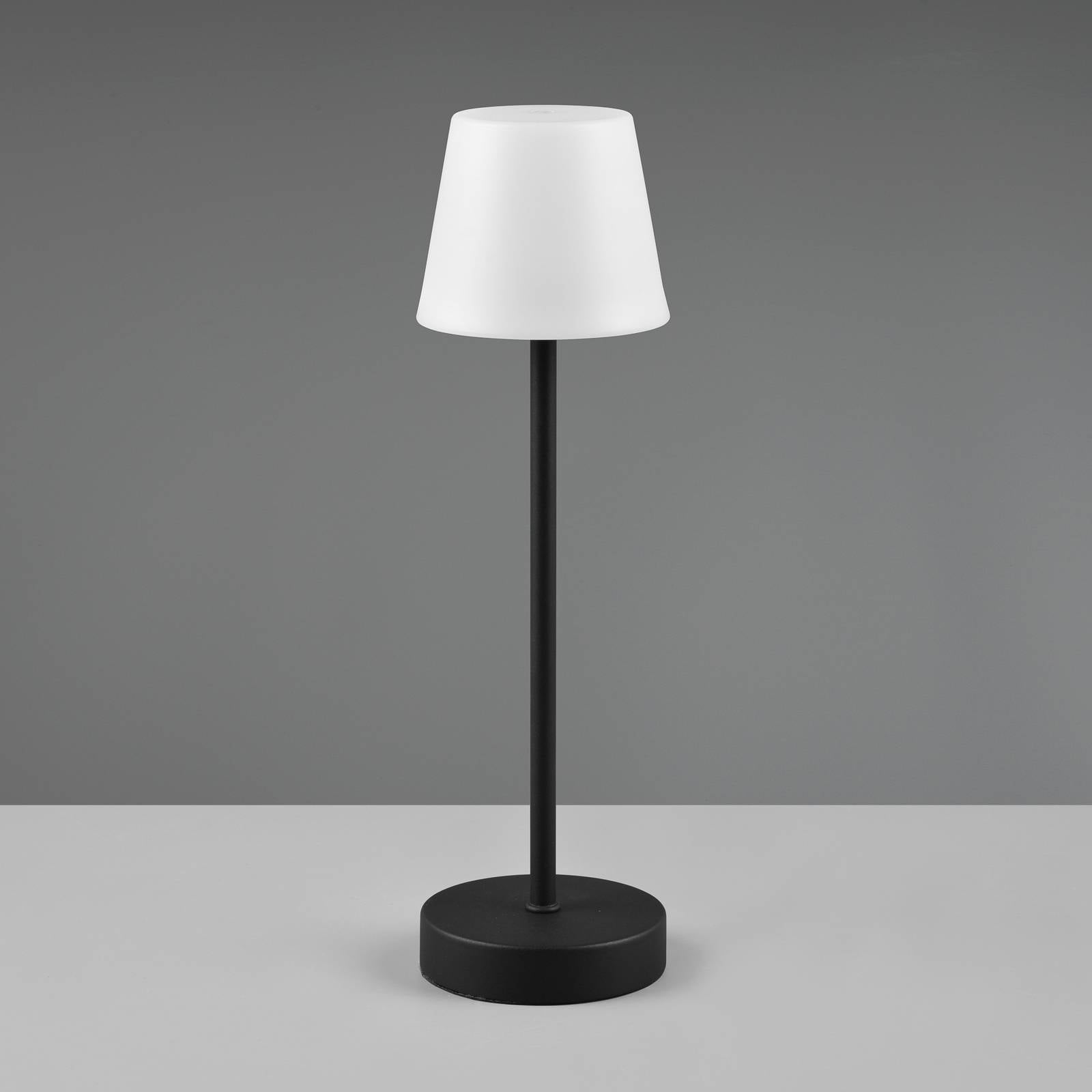 Reality Leuchten Lampada LED da tavolo Martinez, dimmer e CCT, nero dimmerabile, Nero, Plastica