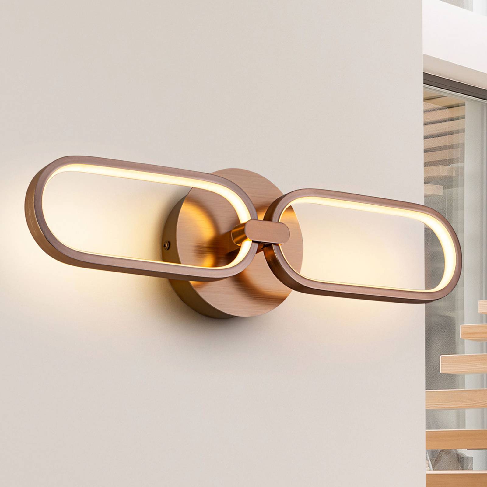 Schuller Valencia Applique da parete a LED Colette, Ottone / Oro, Soggiorno / Sala da pranzo, Alluminio, Moderno, Applique a LED