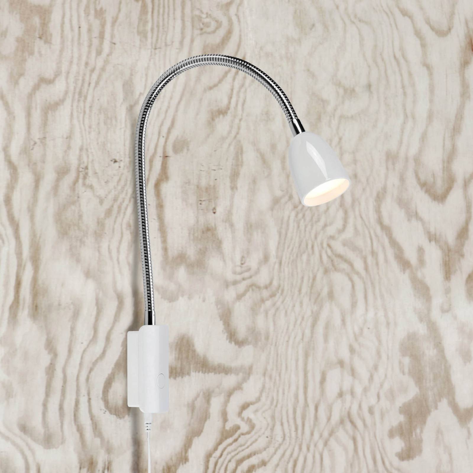 Markslöjd Applique da parete a LED Tulip, Bianco / Opale, Soggiorno / Sala da pranzo, Metallo, Moderno, Applique a LED