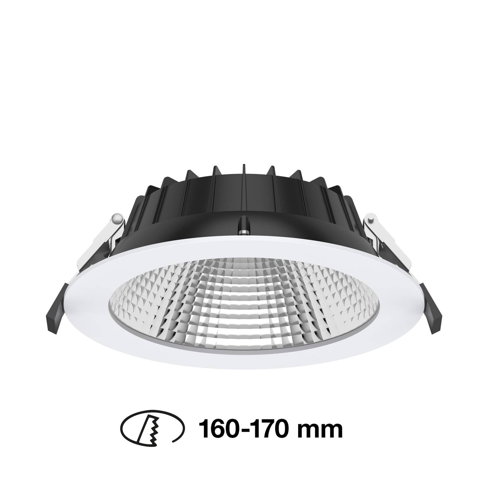 The Light Group SLC Shift faretto LED incasso Ø 19cm CCT, bianco Shift, dimmerabile, Bianco / Opale, Soggiorno / Sala da pranzo, Alluminio