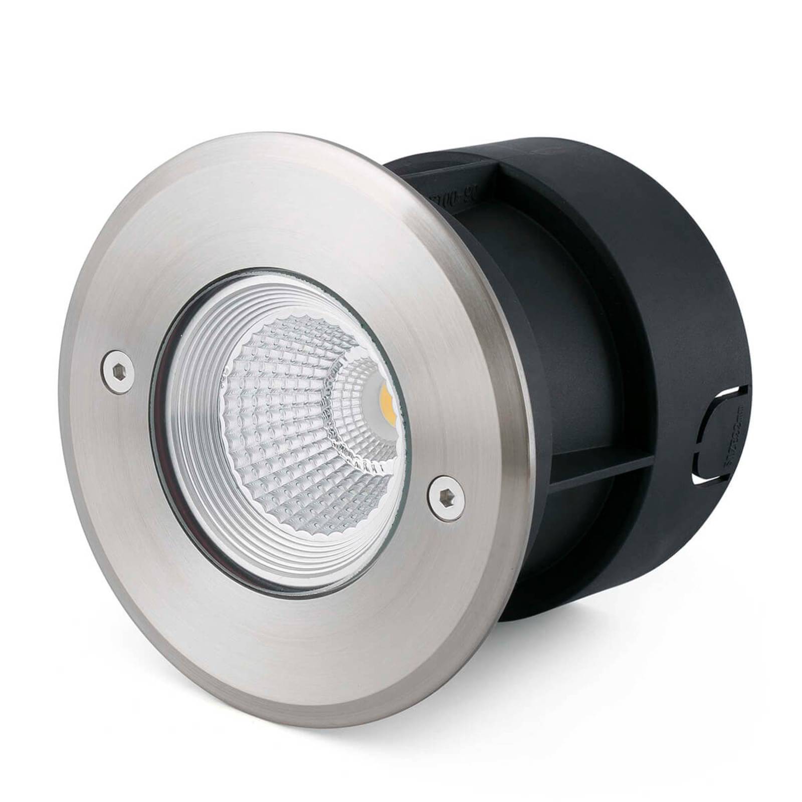 FARO BARCELONA Spot LED da interrare Suria-3, angolo 60° SURIA-3, Alluminio / Grigio / Zincato, Alluminio, Moderno, Faretto da incasso da terra