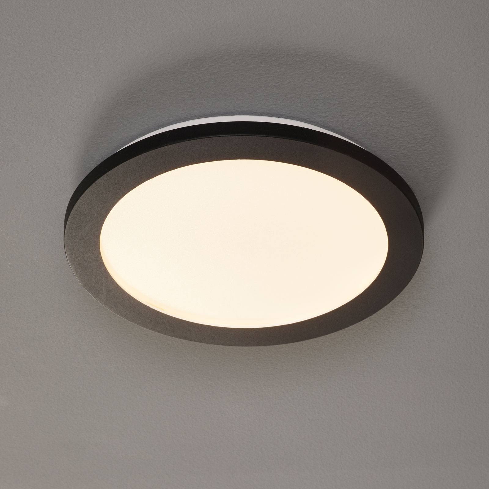 Reality Leuchten Plafoniera a LED Camillus, dimmerabile, Nero, Corridoio, Plastica, Moderno, Plafoniera LED