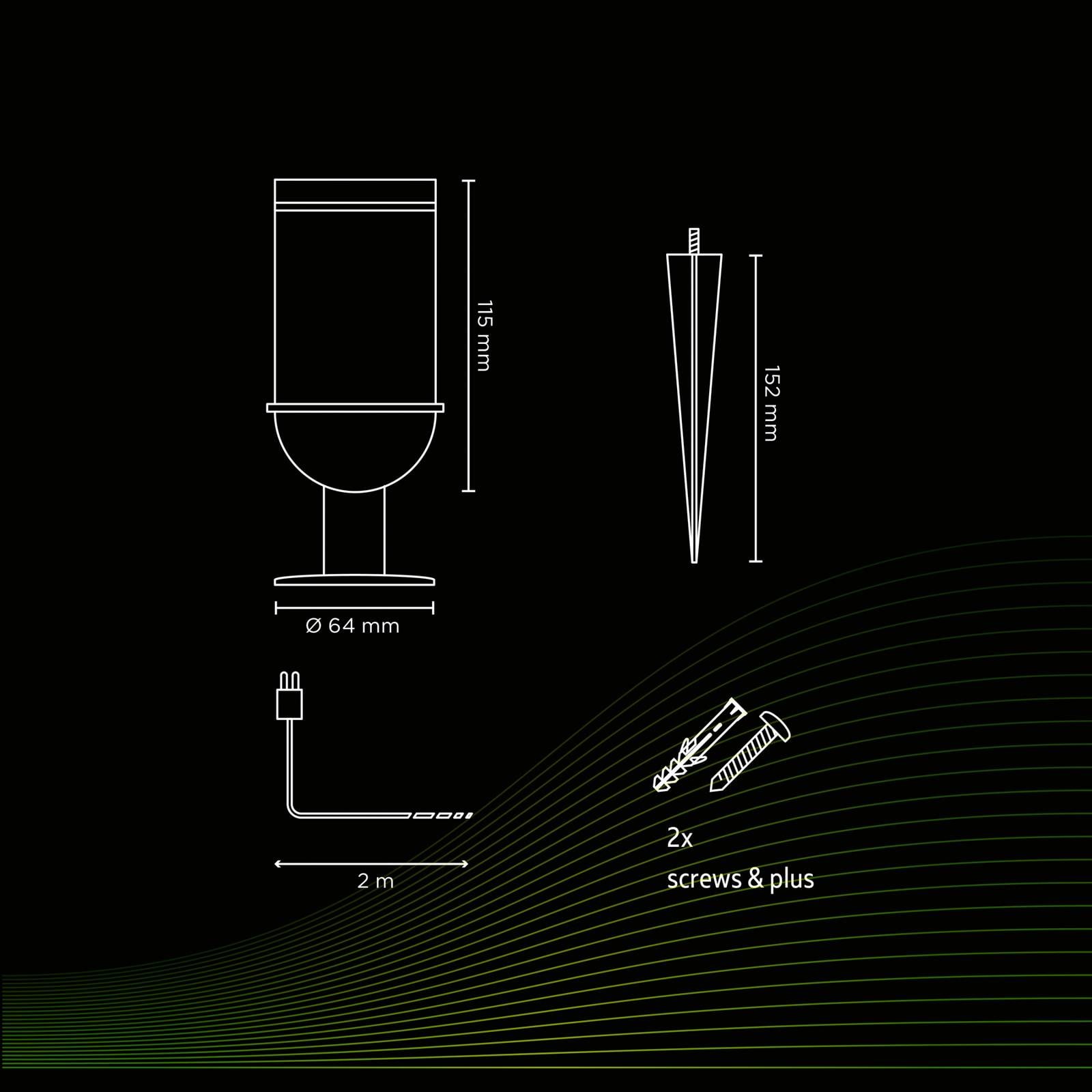 Calex Smart Outdoor Gardenspot faretto, CCT, RGB Gardenspot, dimmerabile, Nero, Plastica, Moderno - Lampenwelt IT