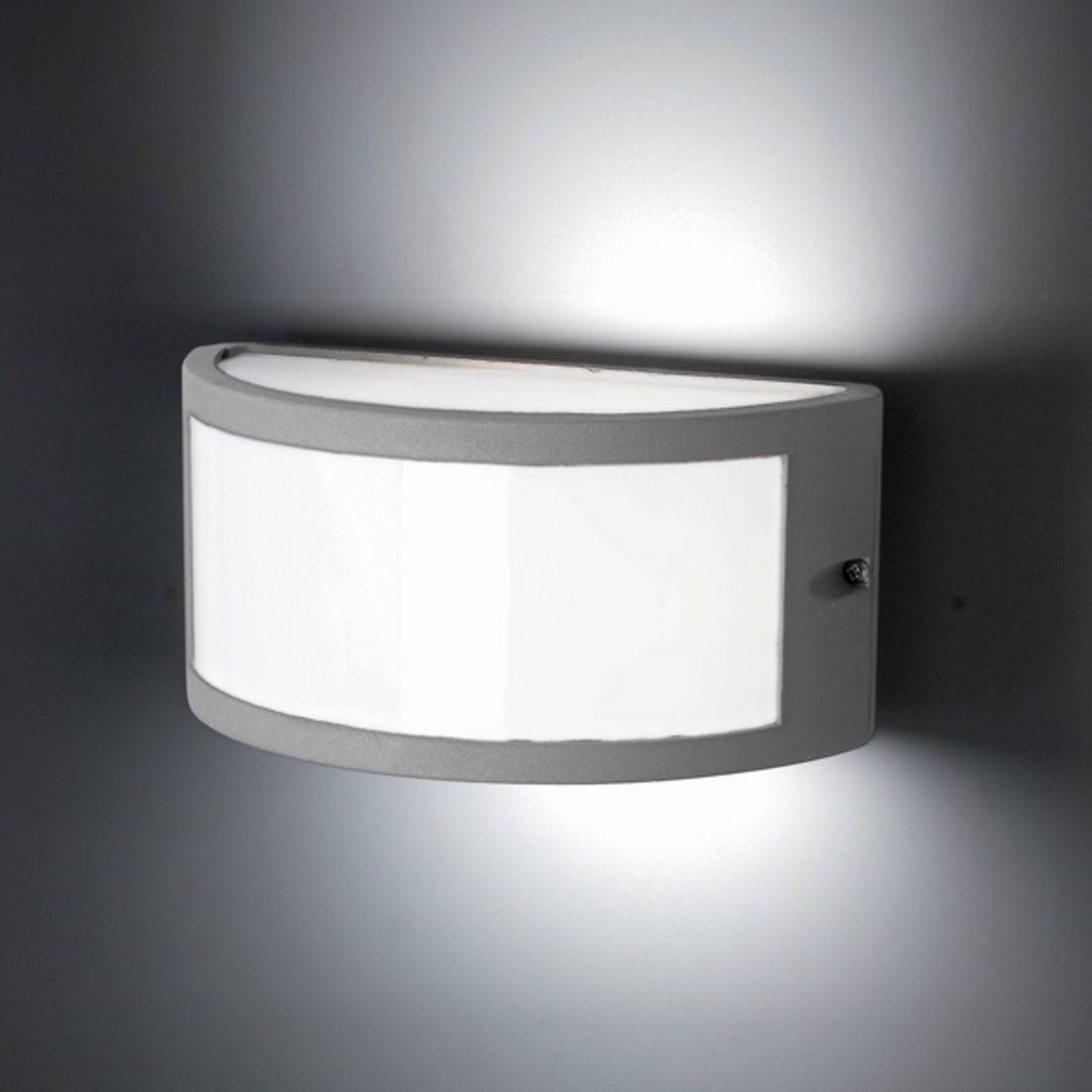 FARO BARCELONA Applique da esterni NEGUS, dimmerabile, Alluminio / Grigio / Zincato, Alluminio, Moderno, Applique da esterni