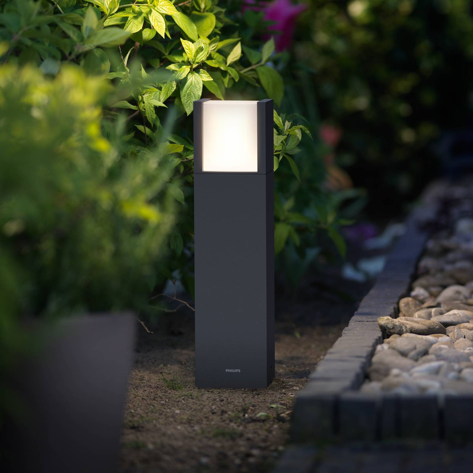 Philips Lampioncino LED Arbour UE, 3.000 K, Nero, Alluminio, Moderno, Lampada LED da esterni