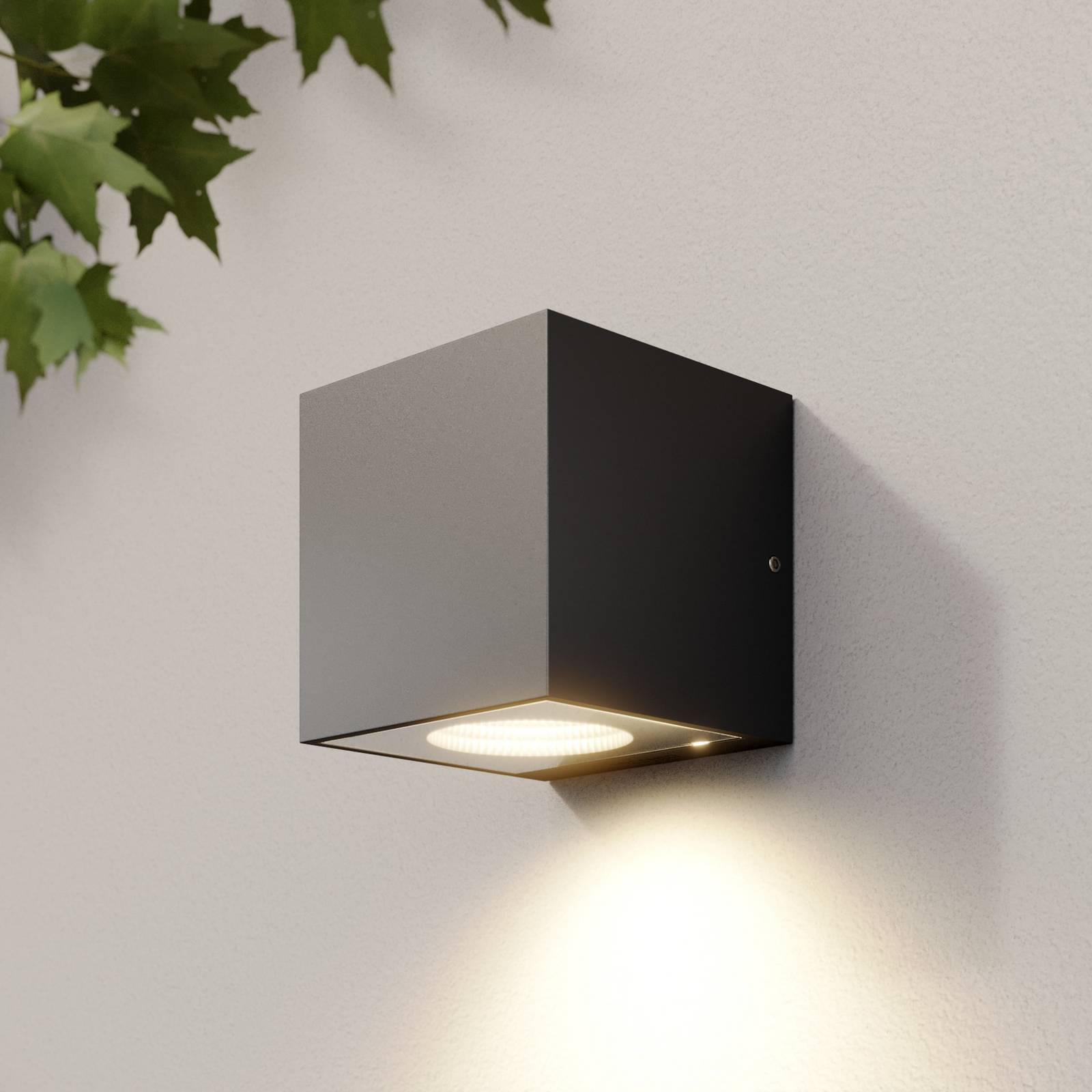 Applique da esterni a LED Tassnim Arcchio, dimmerabile, Nero, Alluminio, Moderno, Applique LED da esterni