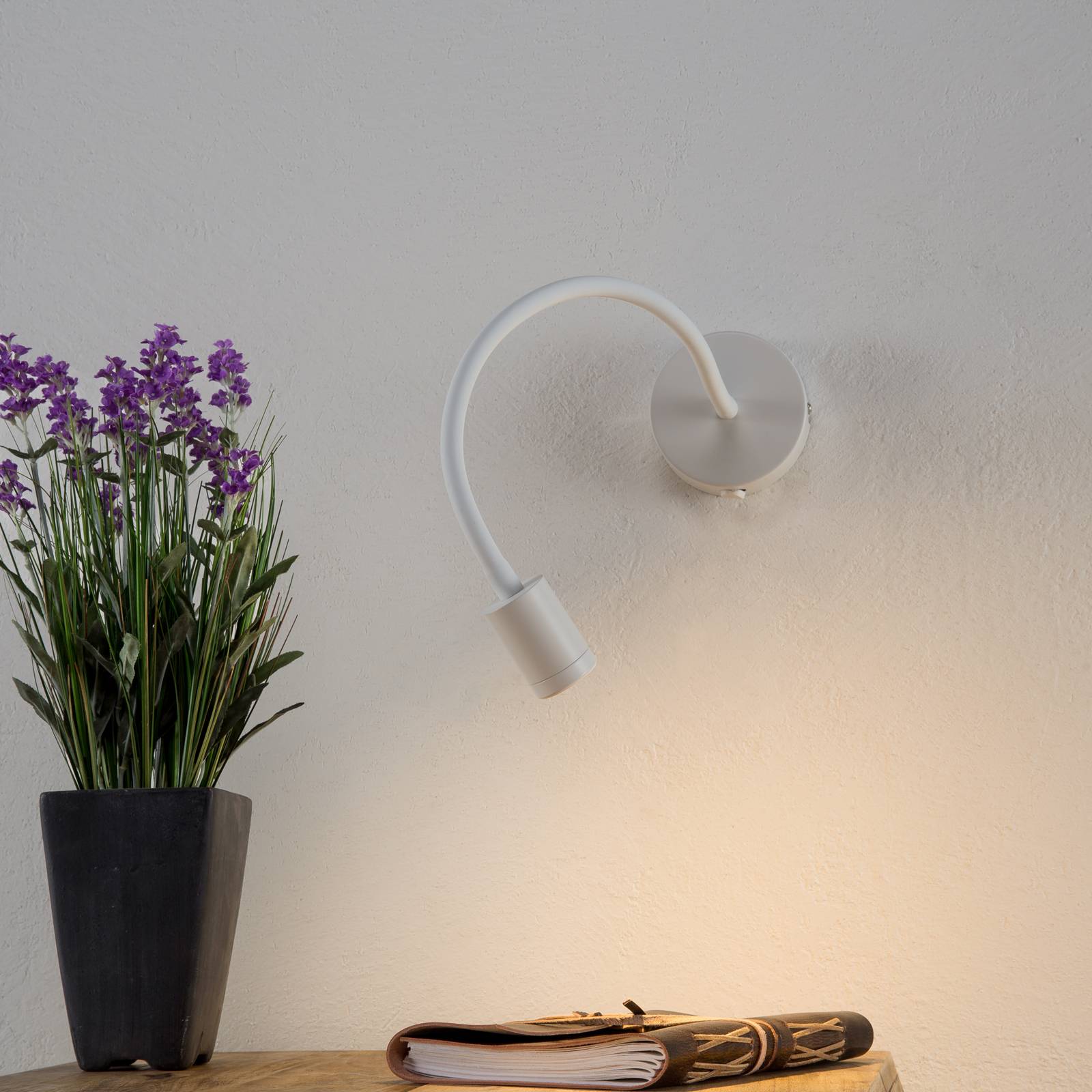 IDEAL LUX Applique da parete a LED Focus, Bianco / Opale, Soggiorno / Sala da pranzo, Metallo, Moderno, Applique a LED