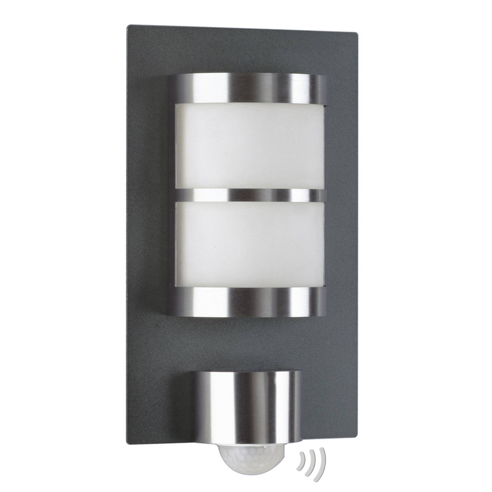 Albert Leuchten Applique da esterno Adonia, antracite, rilevatore di movimento ADONIA, Nero, Acciaio Inox, Moderno