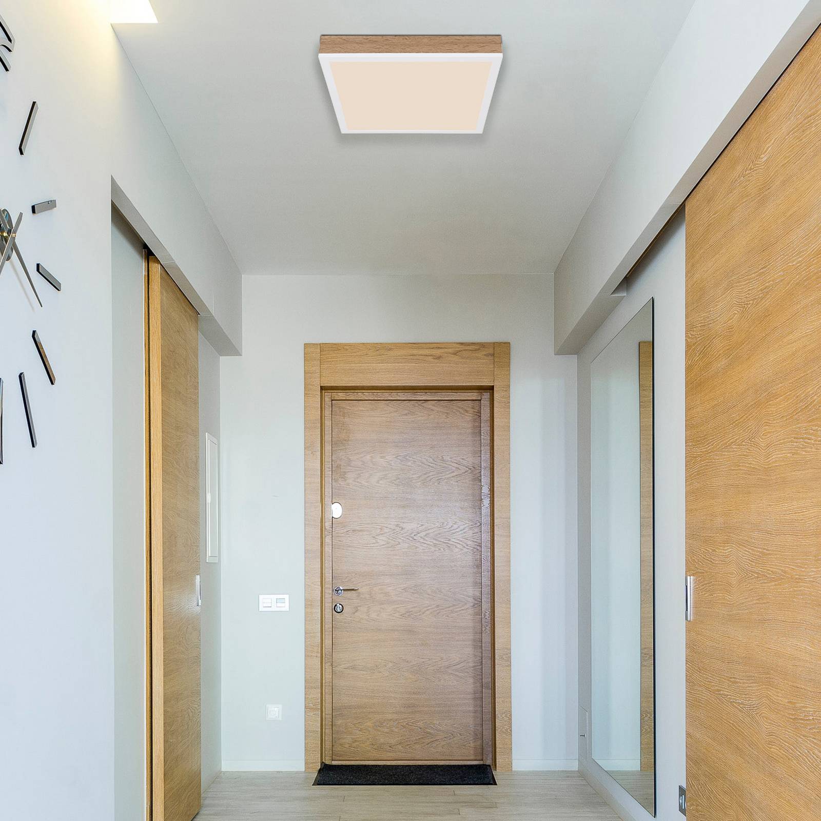 Globo Plafoniera soffitto Doro, Legno scuro, Soggiorno / Sala da pranzo, Legno, Moderno, Plafoniera