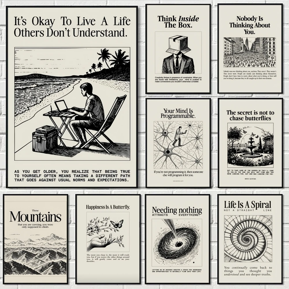 Affiche de Discipline inspirante, autocollant de l