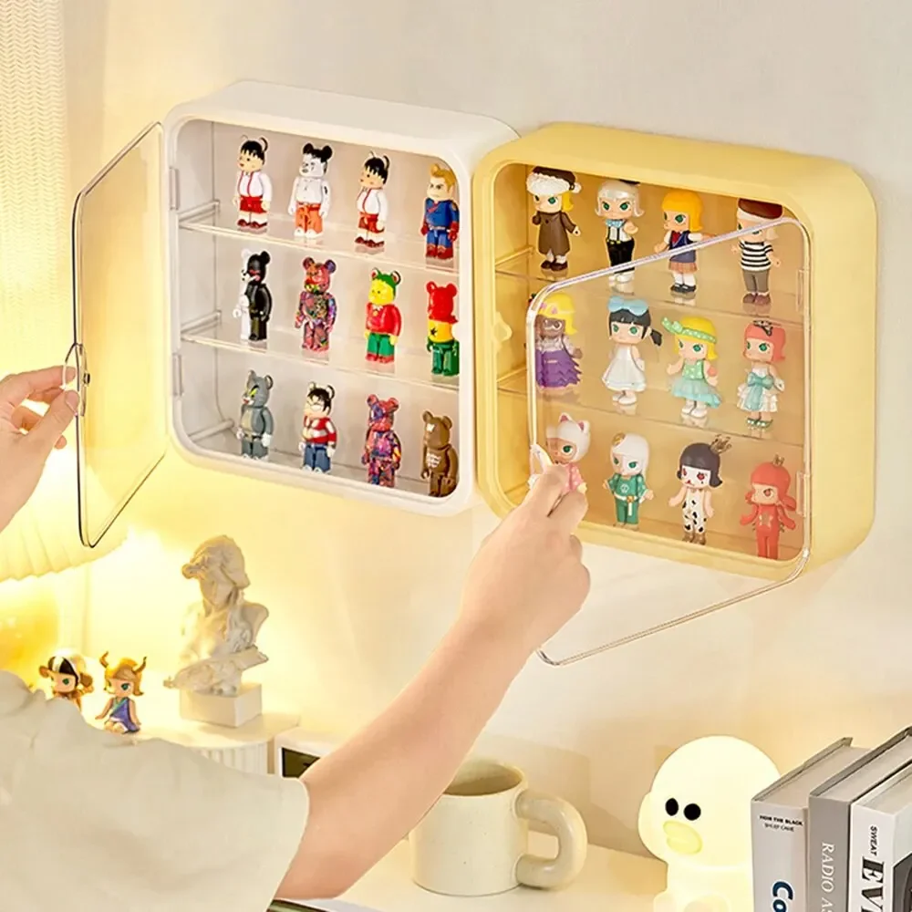 Aufbewahrungsbox Aufbewahrungsregal Magnetische Wandmontage Figuren-Vitrine Staubdichter Vitrinenschrank für Sammelfiguren und Blindboxen