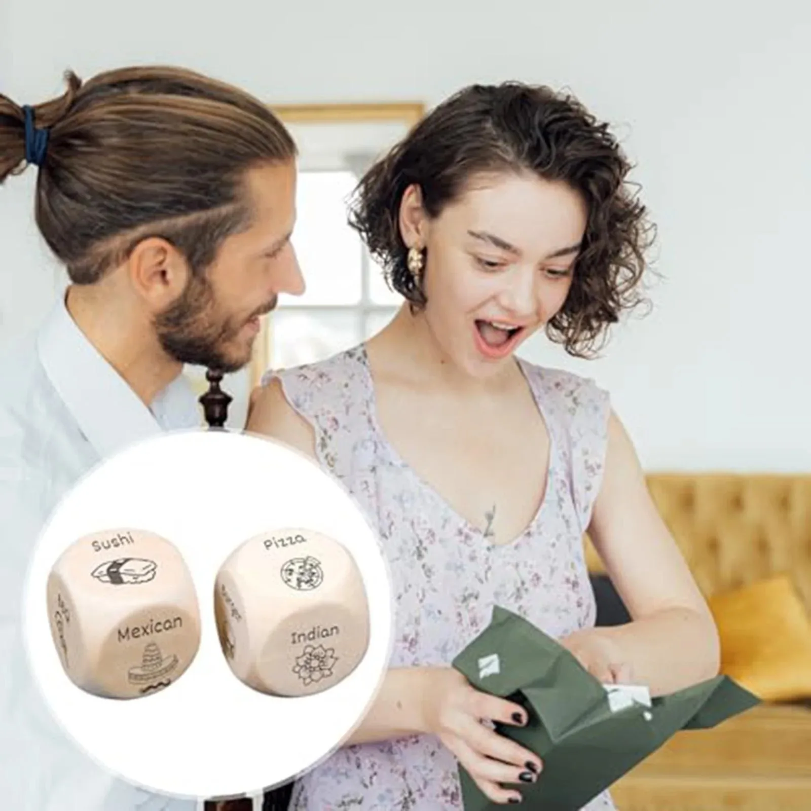 Jeu de dés alimentaires amusant pour couple, cadeau original pour soirée romantique, jeu coquin, 12 motifs alimentaires, cadeaux créatifs pour Noël et anniversaire