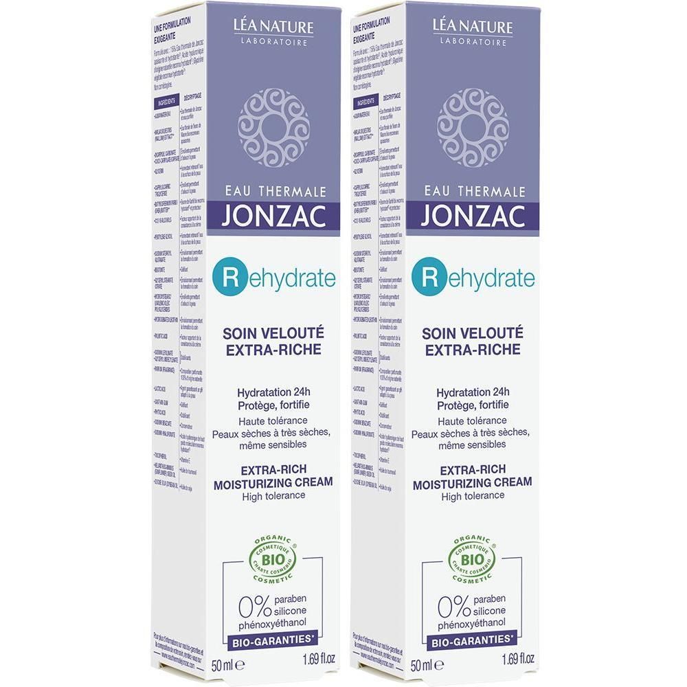 Eau Thermale Jonzac Crema Extra-Ricca Idratante Rehydrate 2x50 ml