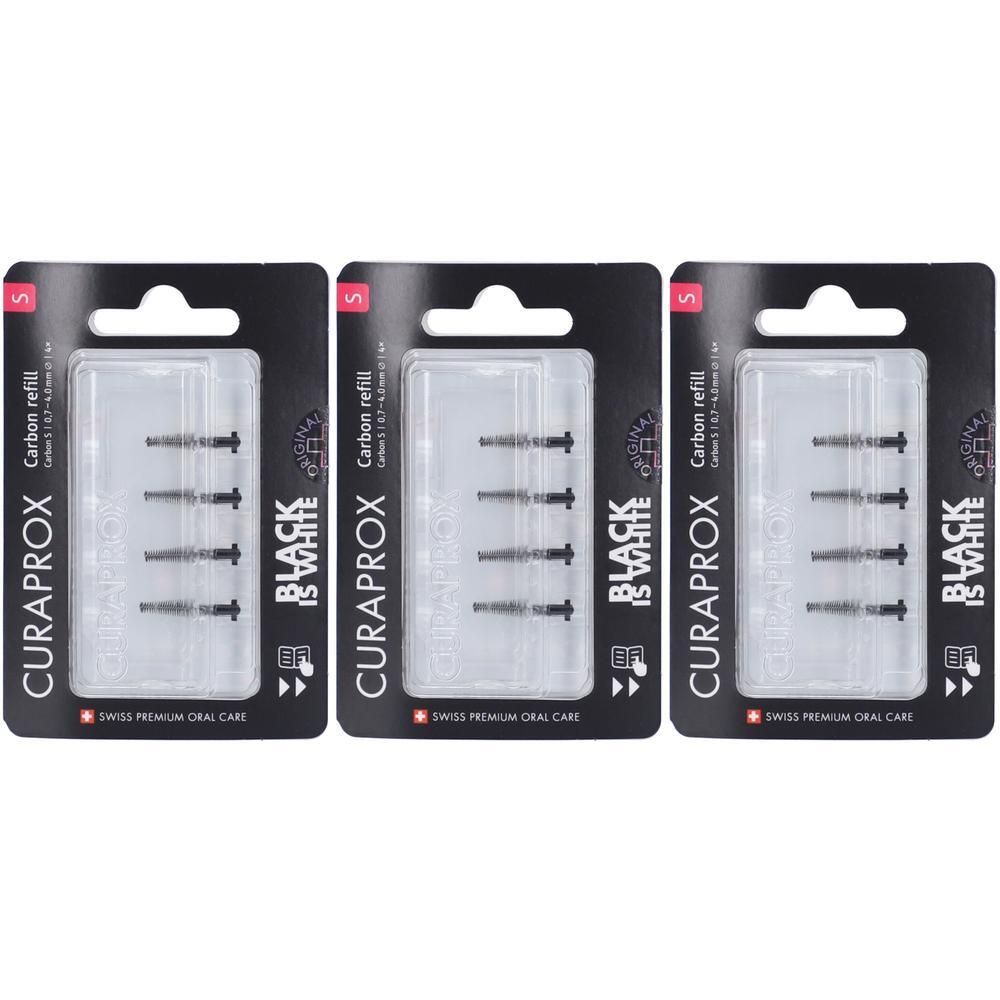 Curaprox Black Is White Carbon S Refill 4 Scovolini 3x1 St