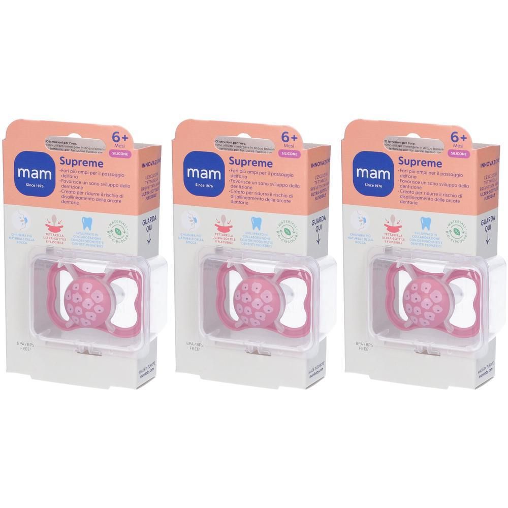 Mam Succhietto Supreme 6+ Silicone Single Box Femmina 3x1 St