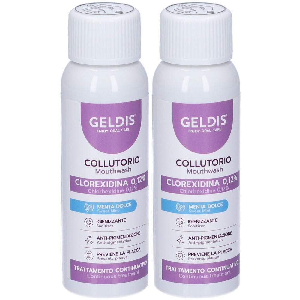 Geldis Collutorio Gusto Menta Dolce Clorexidina 0,12% 100 ml 2x100