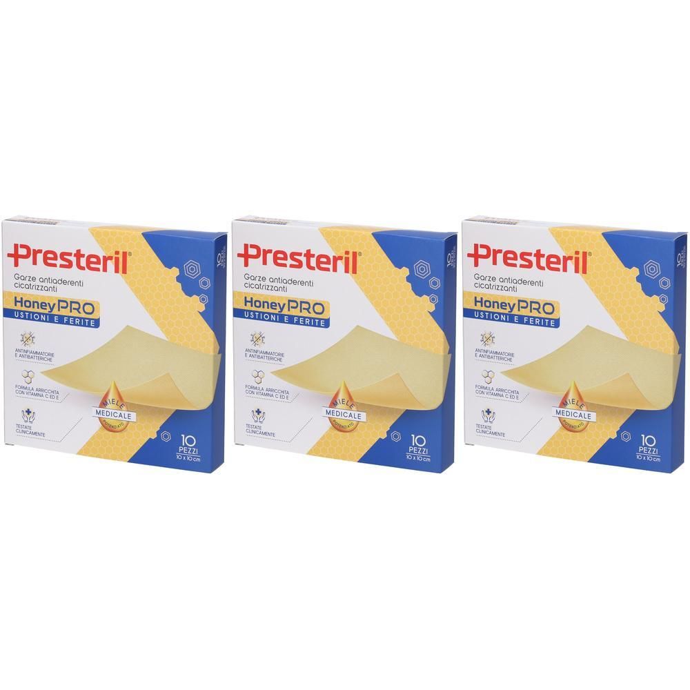 Presteril HoneyPRO Garze Antiaderenti Cicatrizzanti 3x10 St
