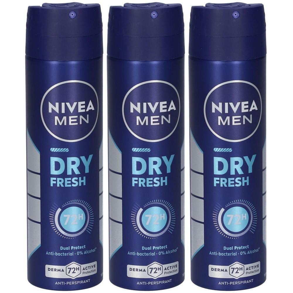 Nivea Men Dry Fresh Deodorante Spray 3x150 ml