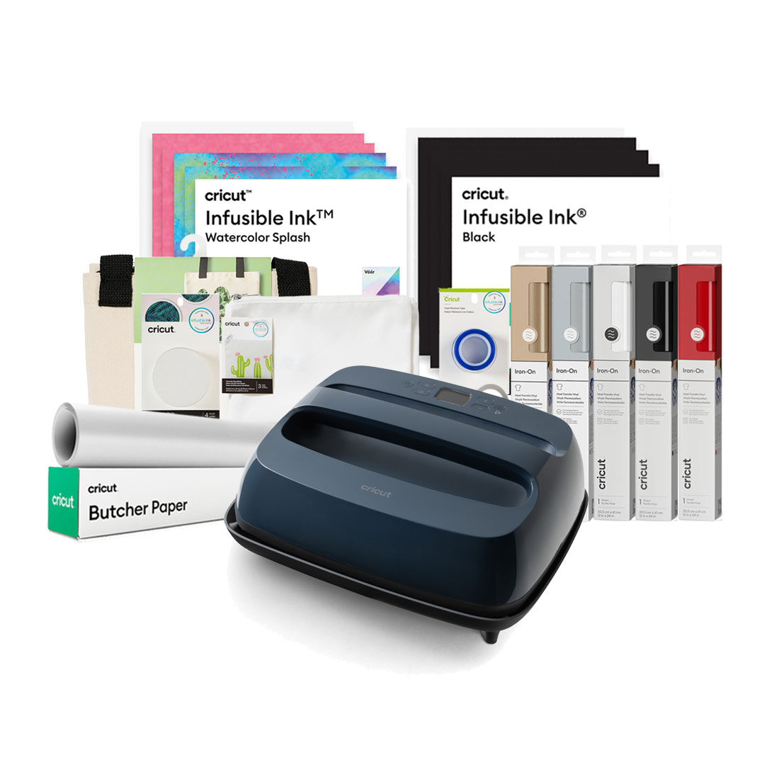 Cricut EasyPress SE | 12 in x 10 in | Slate Blue + Everything Bundle