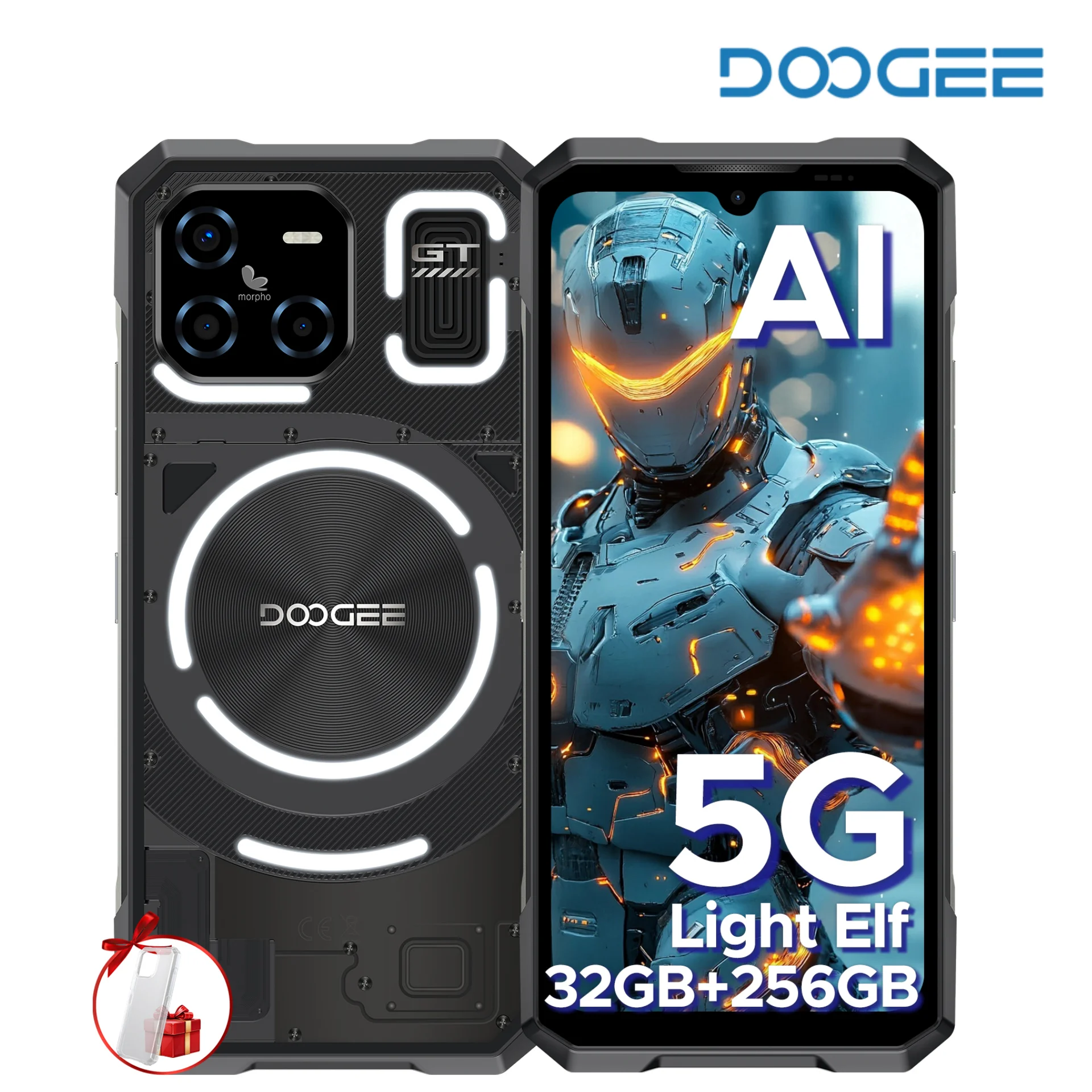 DOOGEE Blade GT Outdoor-Smartphone 32GB RAM 256GB ROM LED-Lichteffekt Dimensity 7050 6,72'' FHD+ 120Hz 5500mAh Akku Smartphone NFC