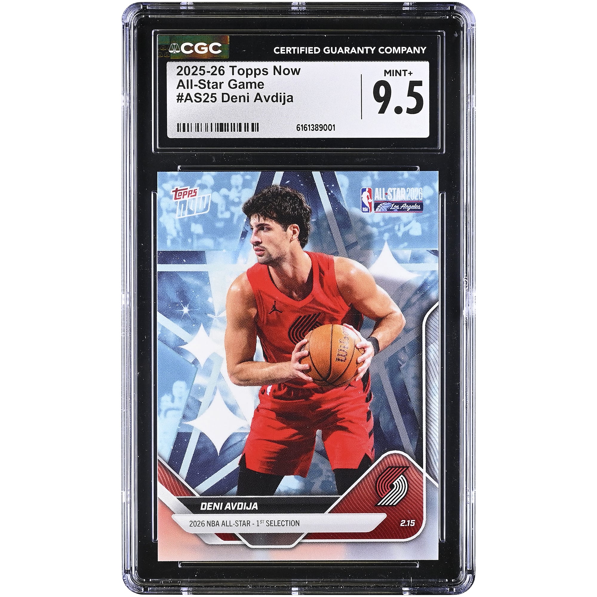 Deni Avdija Portland Trail Blazers 2025-26 Topps Now All-Star Game #AS25 CGC Authenticated 9.5 Card