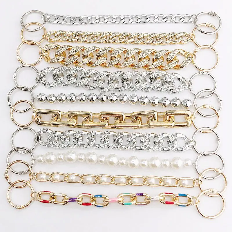 1 Stück Verkauf Kette Schuhe Schnallen Charms Gold Rose Diamant-montiert Zubehör zum Klopfen Tasche Clogs Schuh Dekorationen Frau Kinder Geschenke
