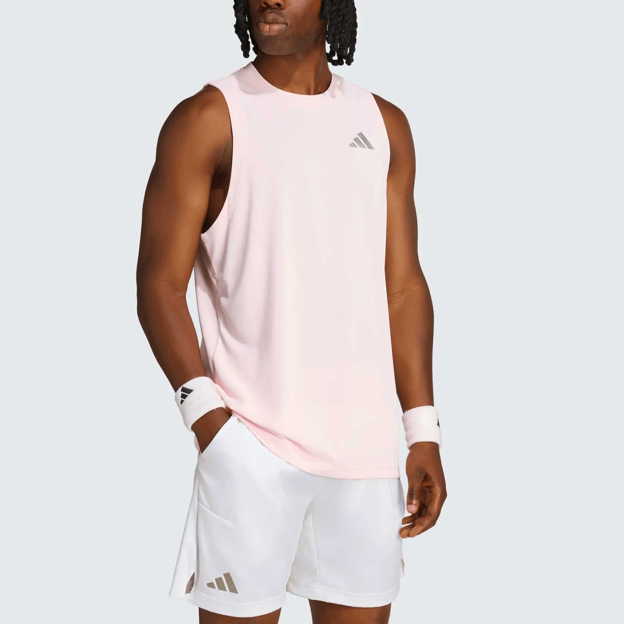 adidas US Open 2026 Sleeveless Top Men's Tennis Apparel Distilled Pink