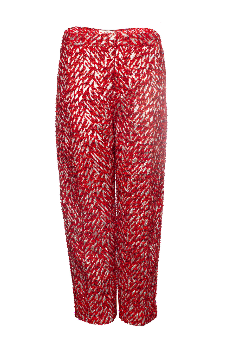 Marni rote und silberne Hose EU 36 / UK 8