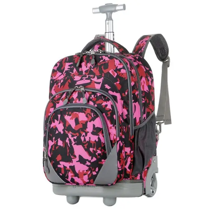 Enfants voyage chariot sac pour garçons école à roulettes sac à dos adolescent filles école chariot sacs école roulant sac à dos sacs