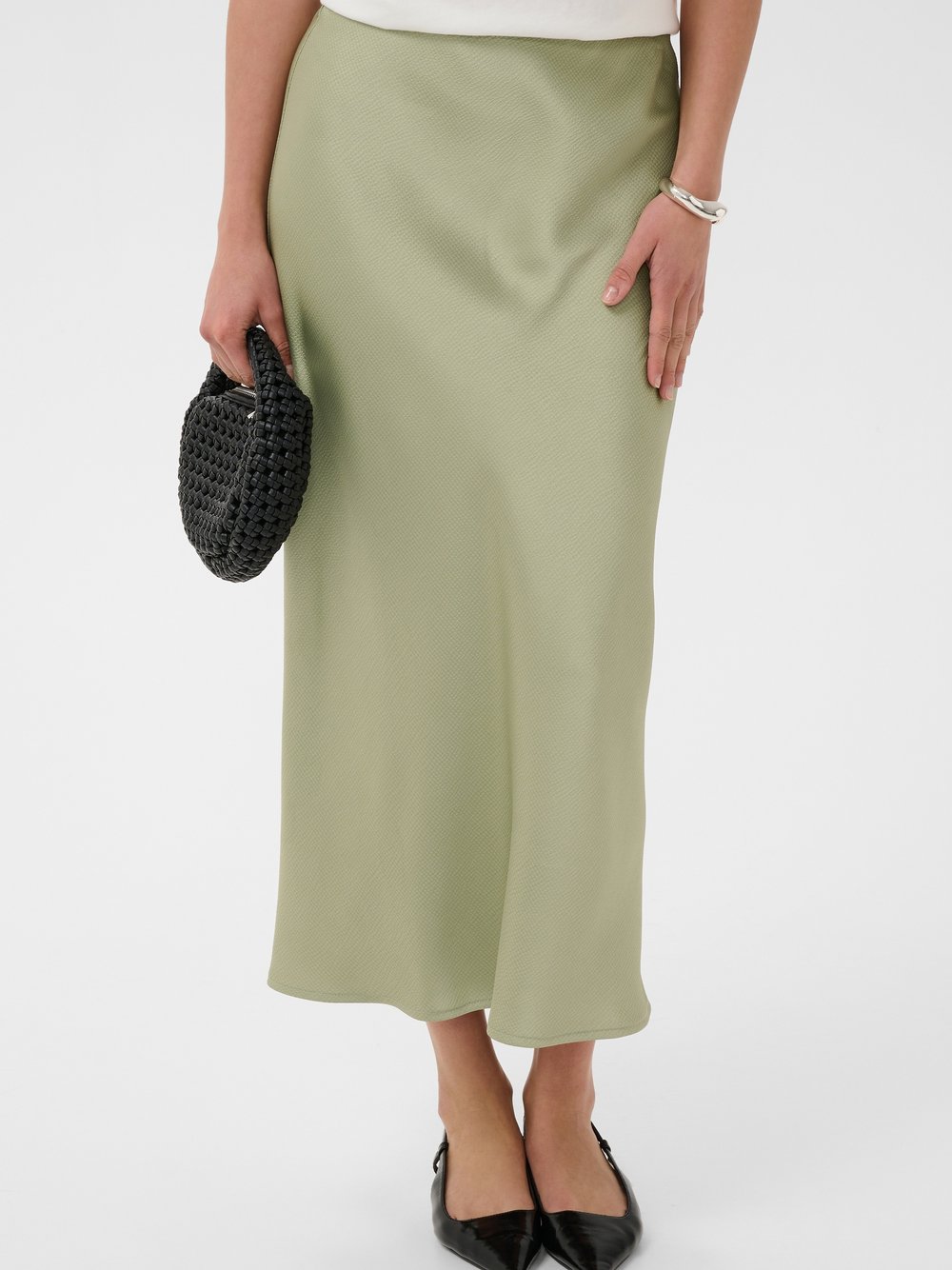 Kaffe Freizeitrock KALOTTE Elastische Taille Damen grün, 44