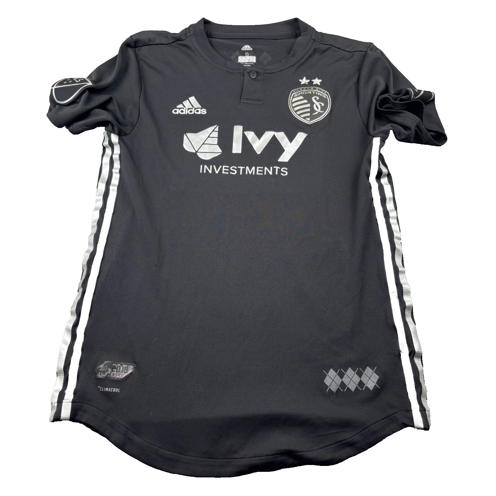 Adidas Shirts | Adidas Kansas City Sporting Mls Jersey Men's Small Black Bernabe #23 | Color: Black | Size: S