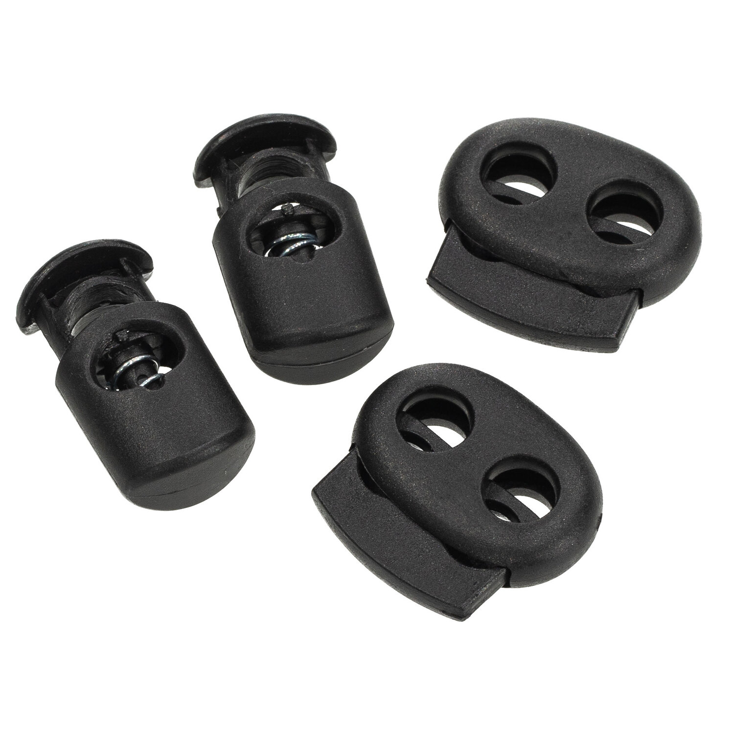 buttinette Lot de bloqueurs de cordon, pour des cordons de 8 mm Ø, lot de 4