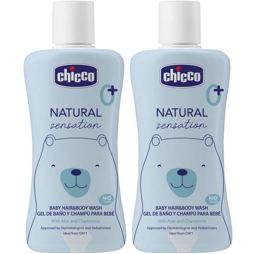 Chicco Natural Sensation Baby Detergente Corpo e Capelli 2x200 ml