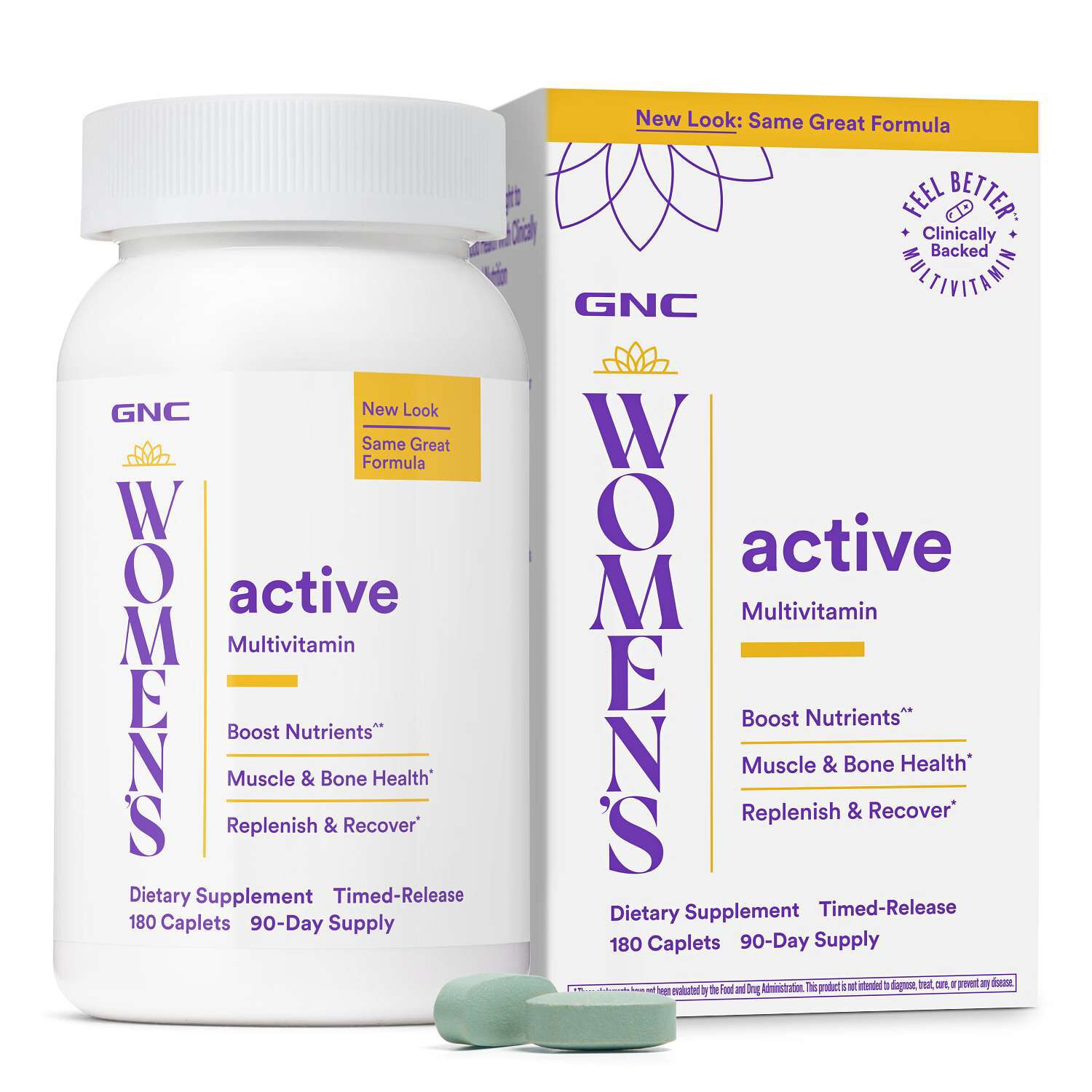 Active Multivitamin Healthy - 180 Caplets (90 Servings)